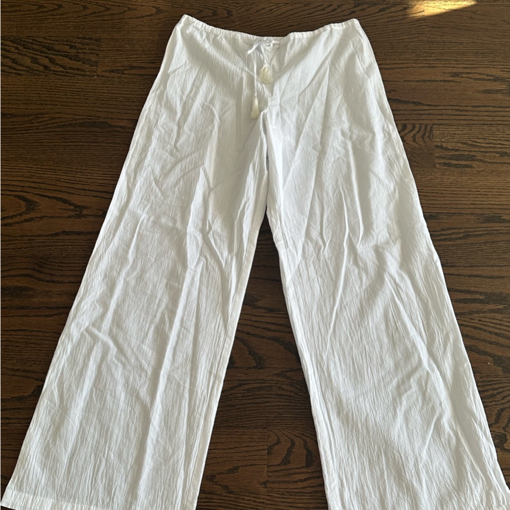 Women’s White Linen Pants